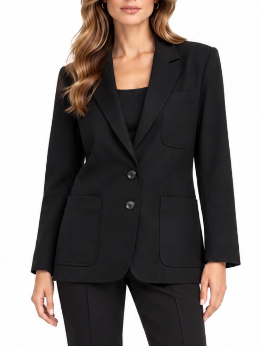 Nina Ricci Paris Black Wool Blazer Size IT 40 US 8 Quiet Luxury Corpcore